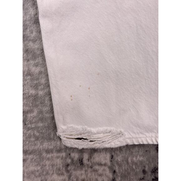 AGOLDE Jeans 28 Womens 90s Mid Rise Loose Fit White Distressed Denim - Picture 3 of 9